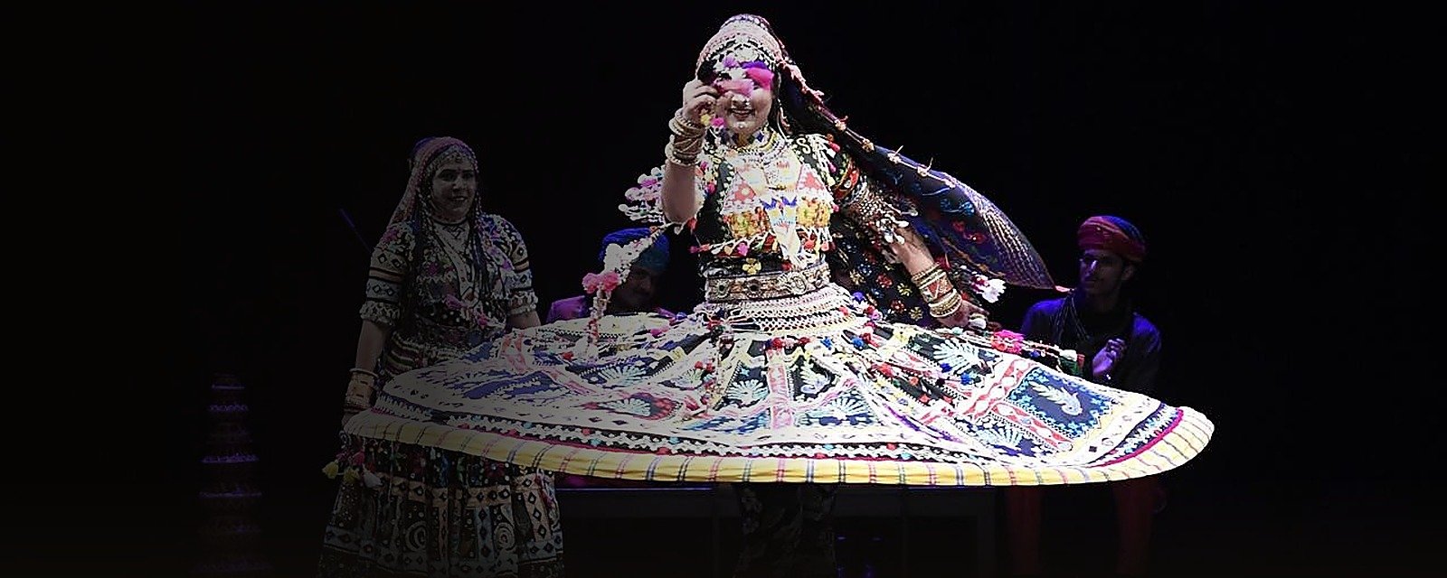 Kalbelia dancer on stage